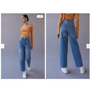 NWT BDG Urban Outfitters High Rise Baggy Petite Jeans Size 24